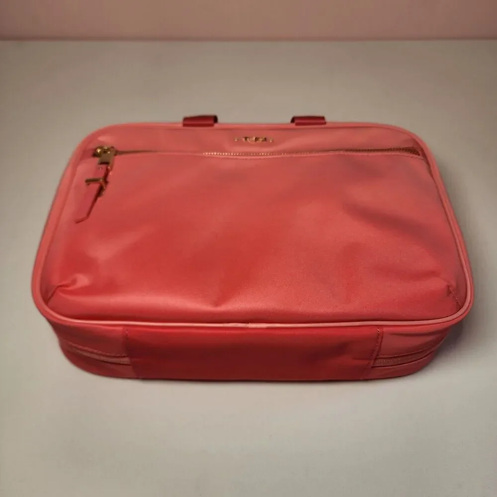 NWT TUMI Voyageur MELISSA Zippered Cosmetic Toiletry Bag PINK OMBRE
